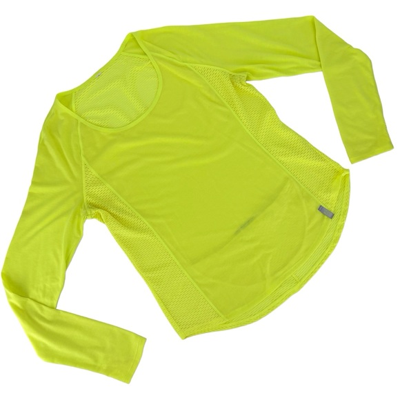 Under Armour Fluorescent Yellow Heat Gear Long Sleeve Thin Running Top, Large - Picture 11 of 16